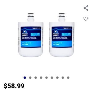 Project Source Twist In Refrigerator Water Filter L-1-2 Fits LG LT500P